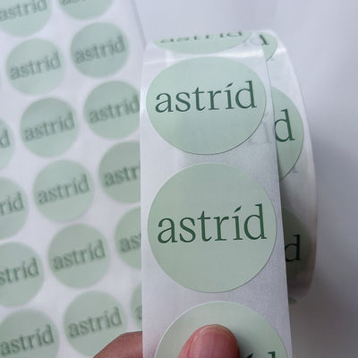 कस्टम पाठ छवि चिपकने वाला मुद्रण गोल लेबल स्टिकर पनरोक विनाइल स्टिकर रोल