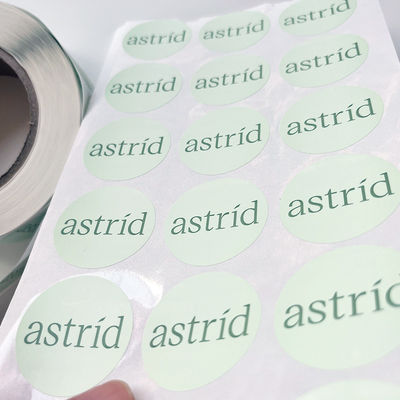 कस्टम पाठ छवि चिपकने वाला मुद्रण गोल लेबल स्टिकर पनरोक विनाइल स्टिकर रोल