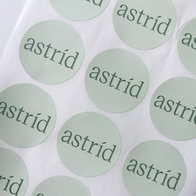 कस्टम पाठ छवि चिपकने वाला मुद्रण गोल लेबल स्टिकर पनरोक विनाइल स्टिकर रोल