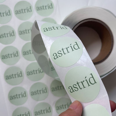 कस्टम पाठ छवि चिपकने वाला मुद्रण गोल लेबल स्टिकर पनरोक विनाइल स्टिकर रोल