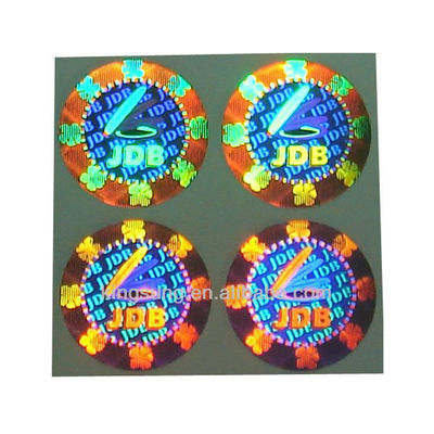 प्रमाणपत्र के लिए ISO9001 2008 CMYK रंग सुरक्षा होलोग्राम स्टिकर