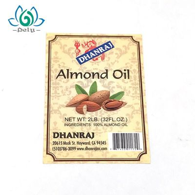 पनरोक चिपकने वाला खाद्य कंटेनर लेबल यूवी खाद्य सुरक्षित स्टिकर