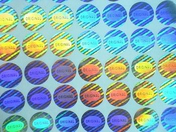 ISO9001 2008 CMYK रंग सिल्वर होलोग्राम स्टिकर, कस्टम सुरक्षा होलोग्राम स्टिकर