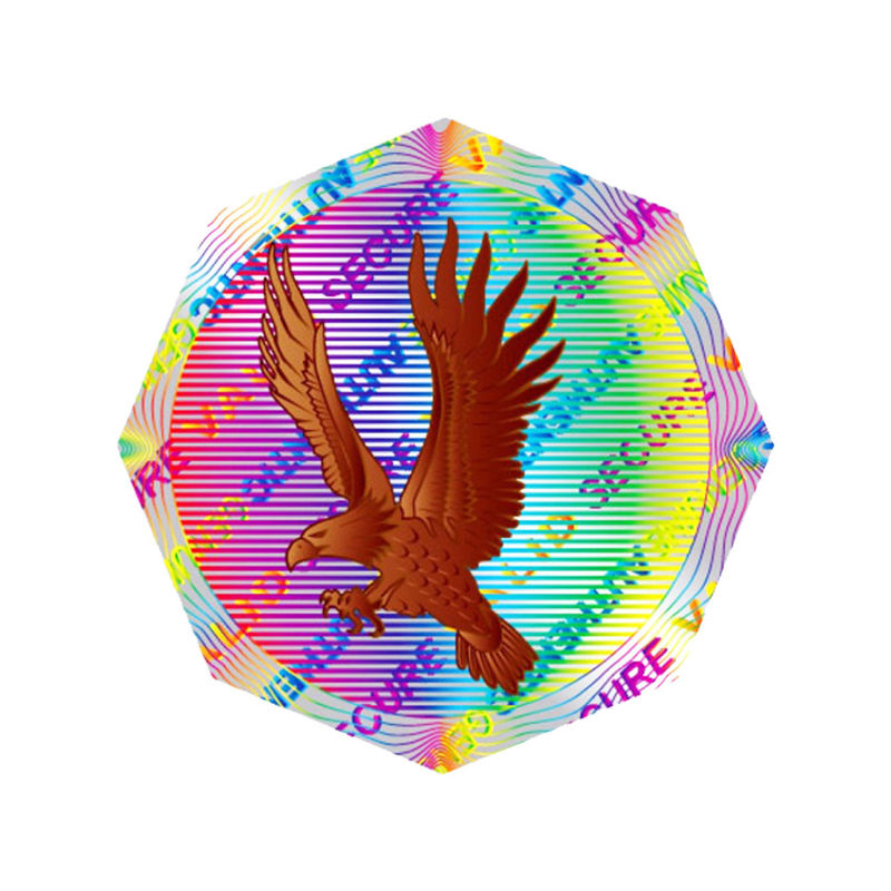 ISO9001 2008 CMYK रंग सिल्वर होलोग्राम स्टिकर, कस्टम सुरक्षा होलोग्राम स्टिकर